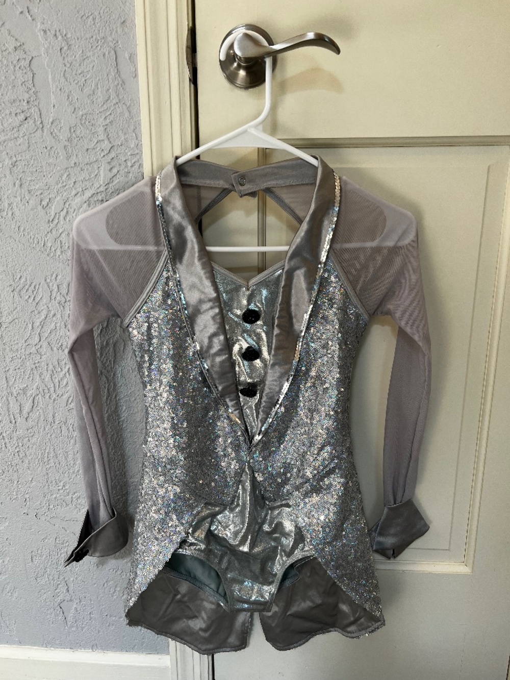 Weissman - I Hope I Get It - Silver Tap Dance Costume - Size MC 10/12
